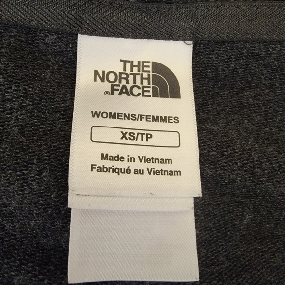 The North Face Fleece Jacket XS Hooded Longline Thumbholes Gray Hoodie - Picture 9 of 11